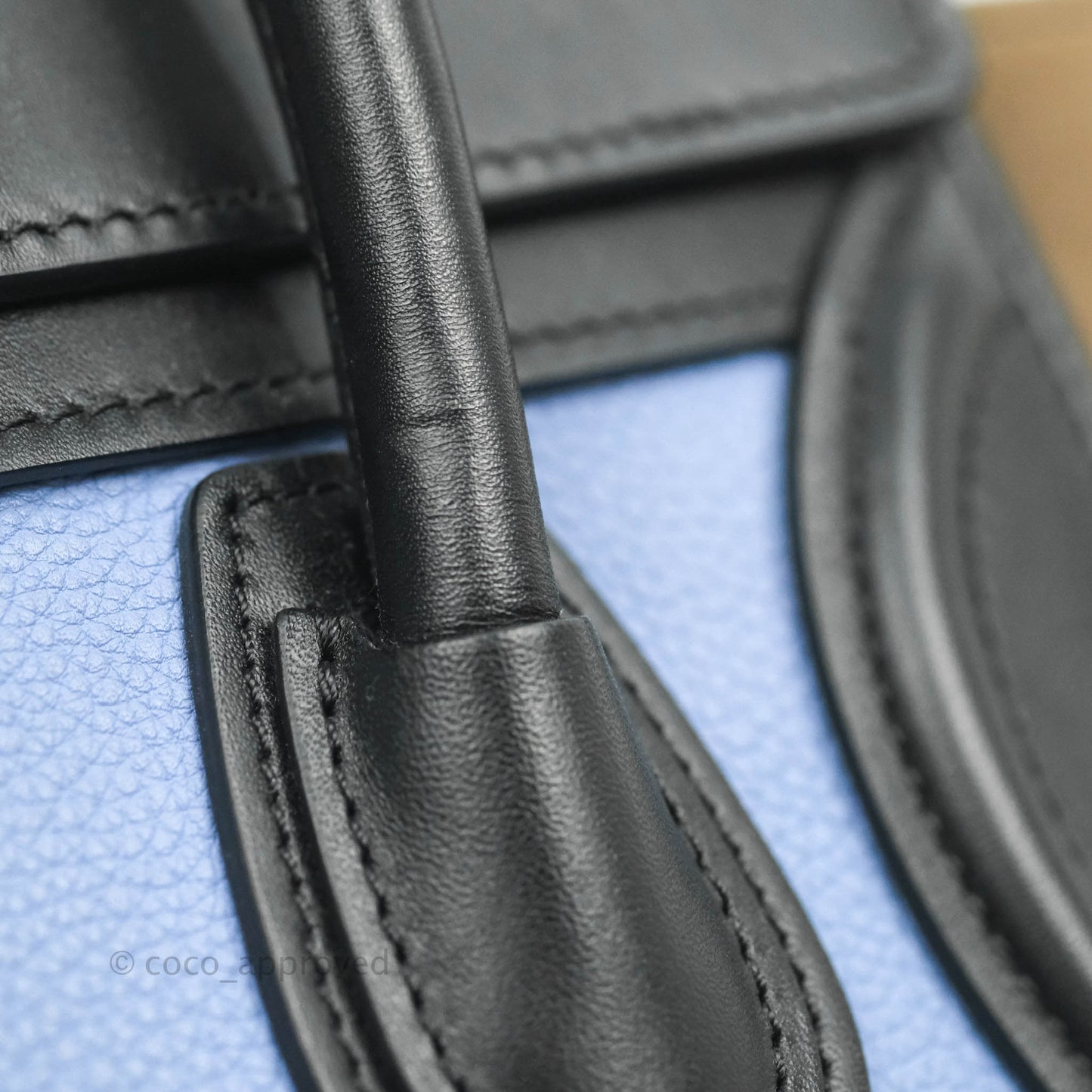 Celine Tri Color Blue/Khaki/Black Nano Luggage Tote