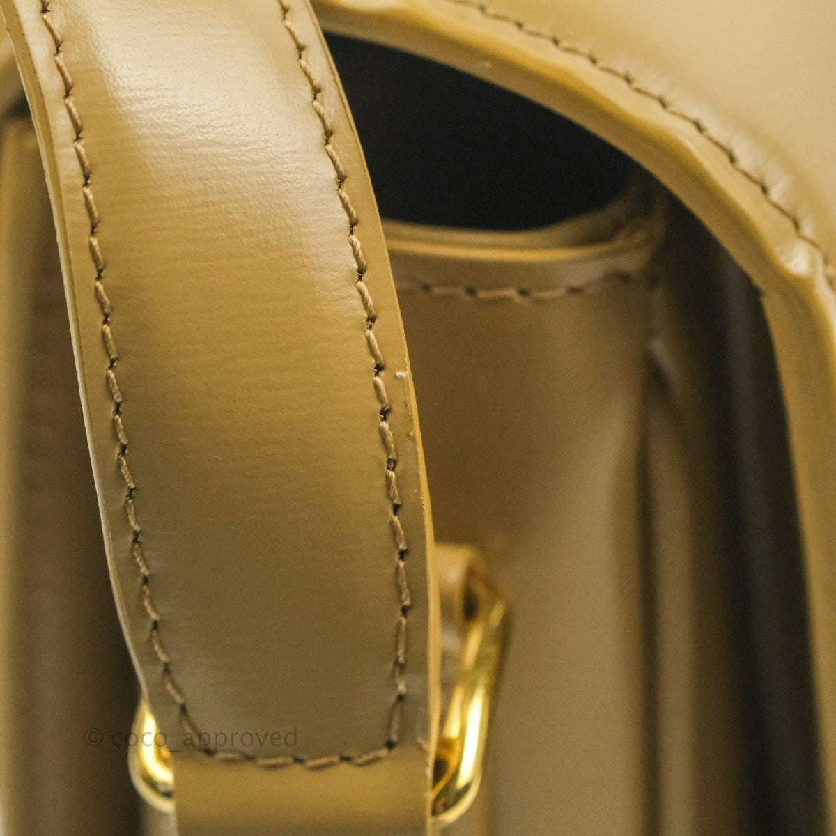 Celine Medium Triomphe Bag Olive Shiny Calfskin