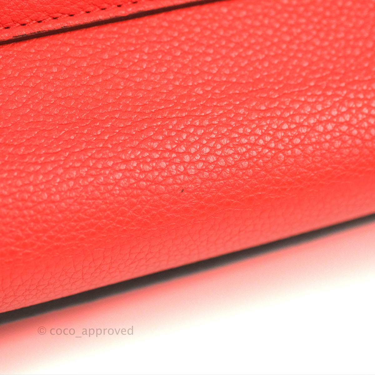 Celine Edge Bag Tomato Red Grained Calfskin