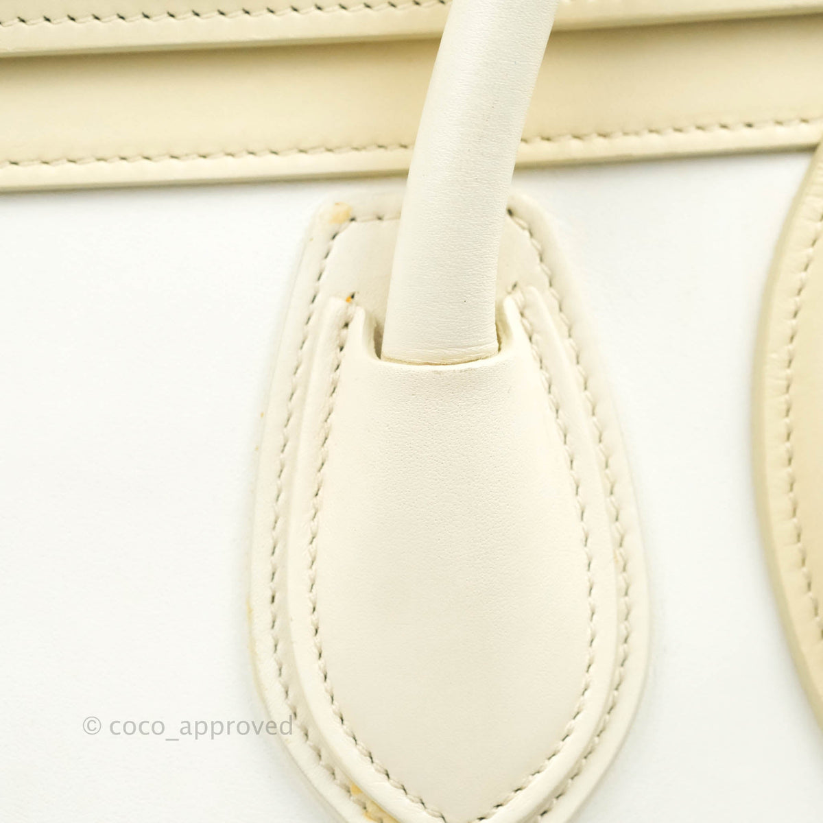 Celine Micro Luggage Light Beige/White Calfskin