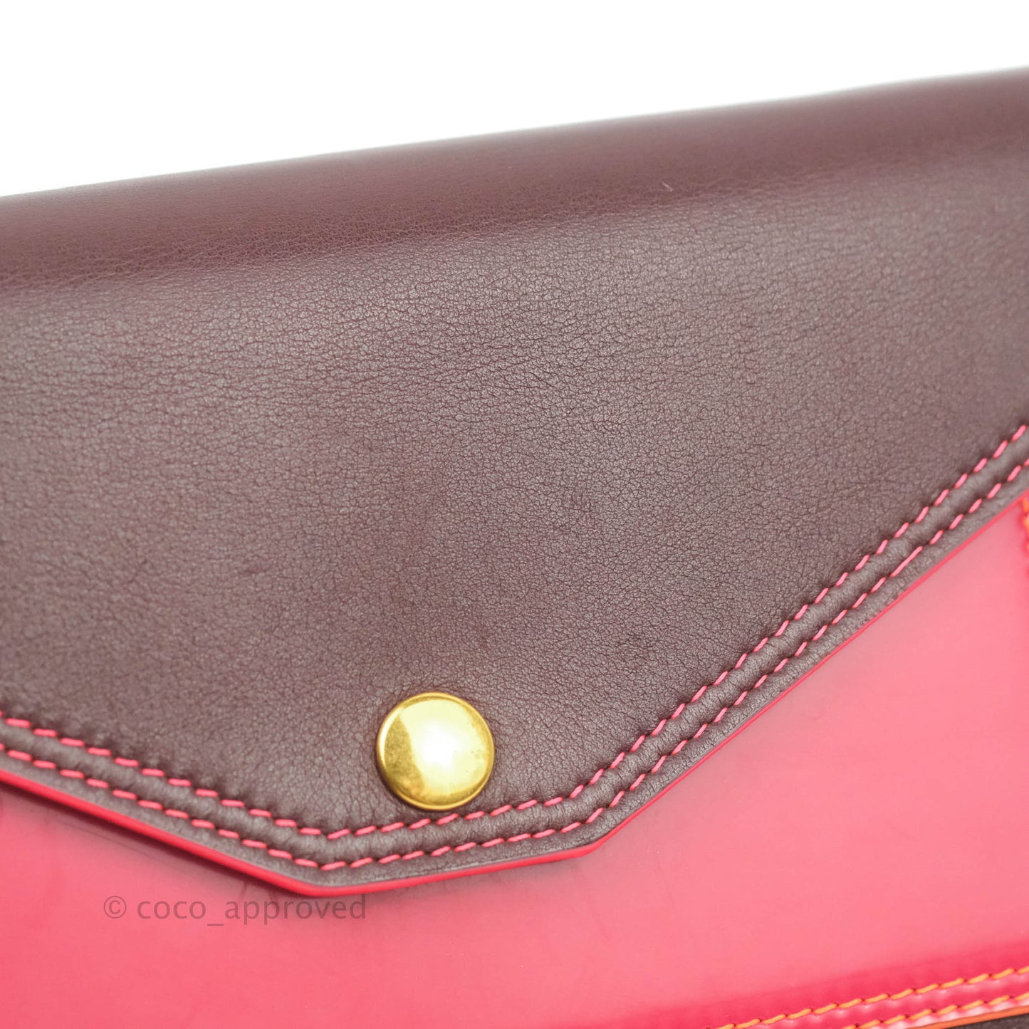 Celine Pocket Envelope Wallet on Chain Maroon