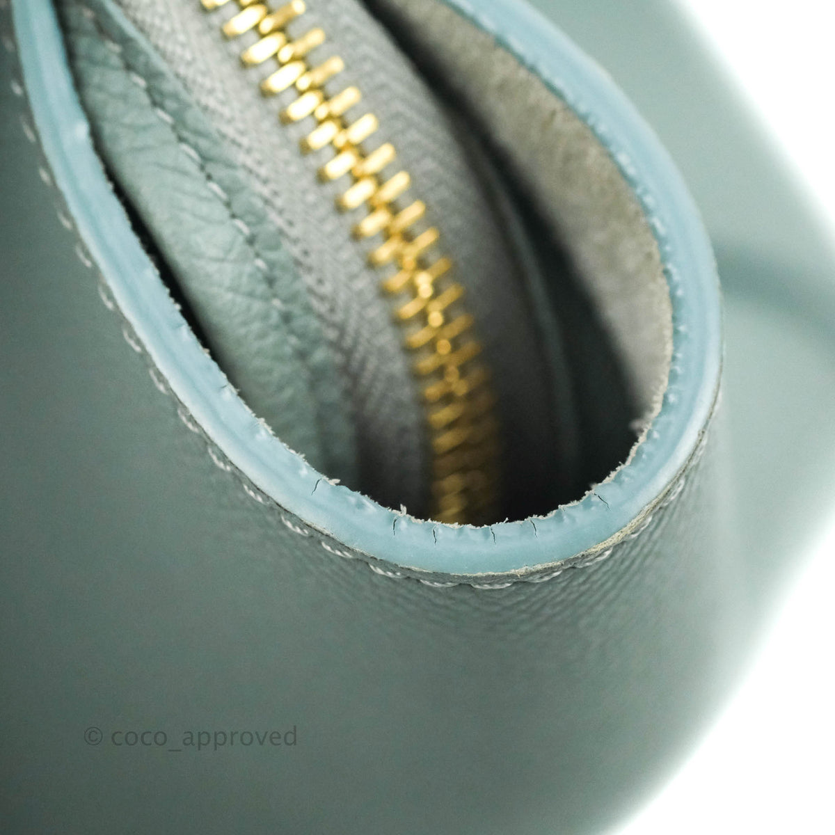 Celine Micro Belt Bag Light Blue Grained Calfskin Gold Hardware