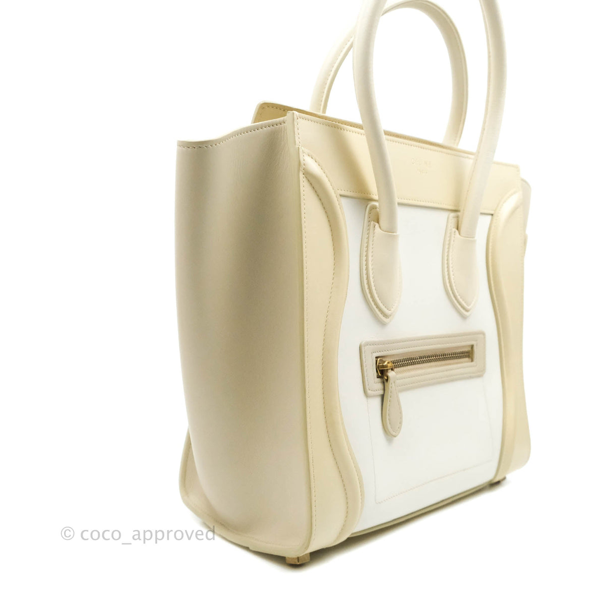 Celine Micro Luggage Light Beige/White Calfskin