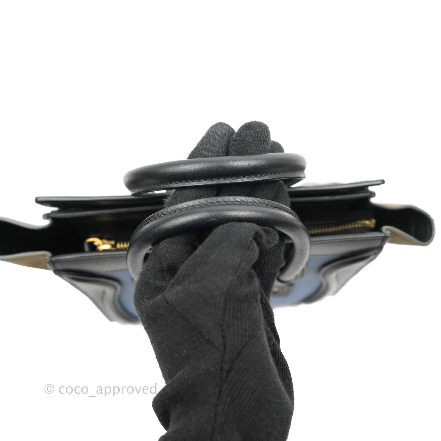 Celine Tri Color Blue/Khaki/Black Nano Luggage Tote