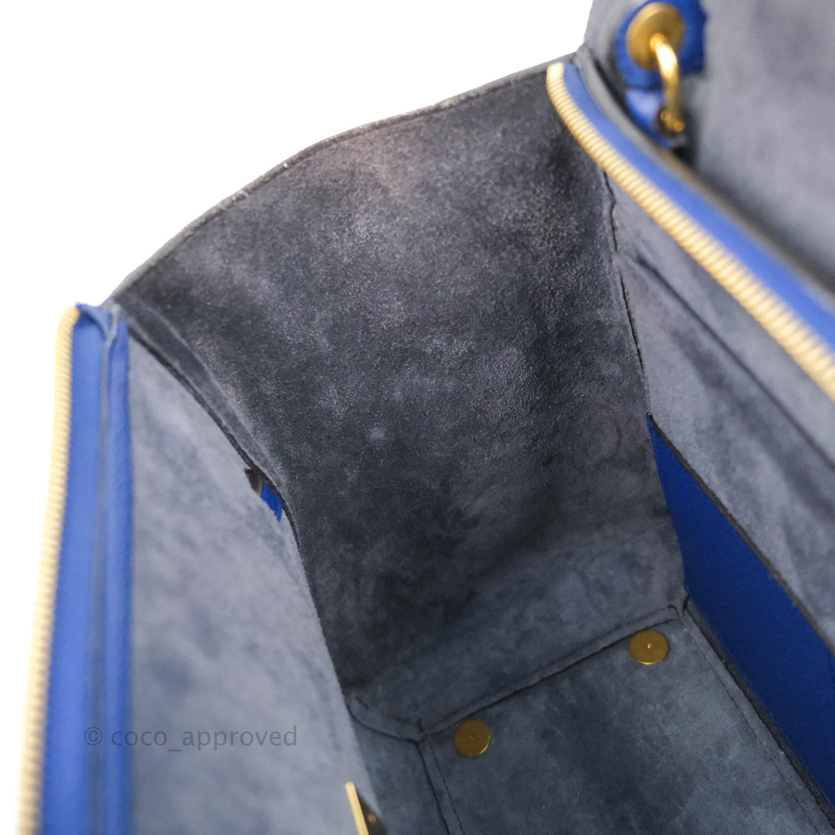 Celine Mini Belt Bag Blue Grained Calfskin Gold Hardware