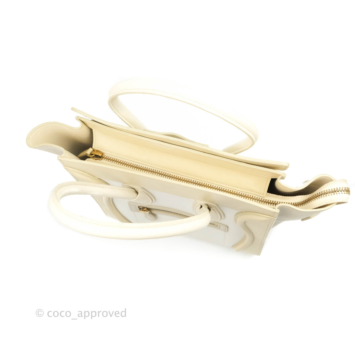 Celine Micro Luggage Light Beige/White Calfskin