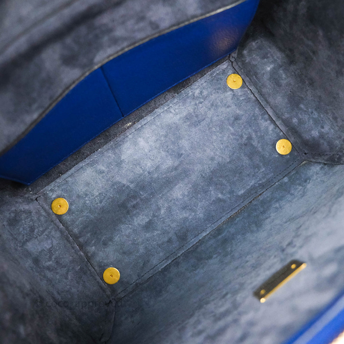 Celine Mini Belt Bag Blue Grained Calfskin Gold Hardware