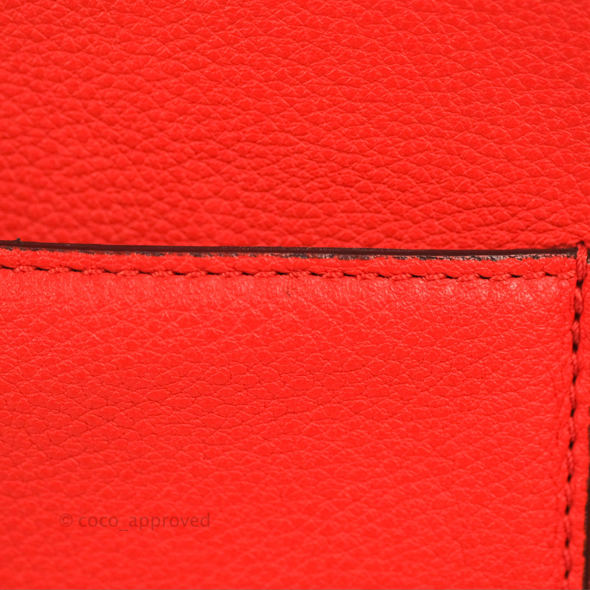 Celine Edge Bag Tomato Red Grained Calfskin