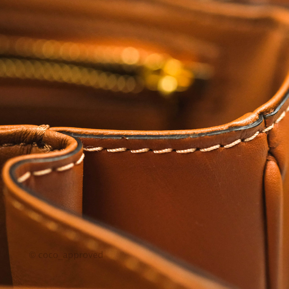 Celine Medium Triomphe Bag Tan Shiny Calfskin