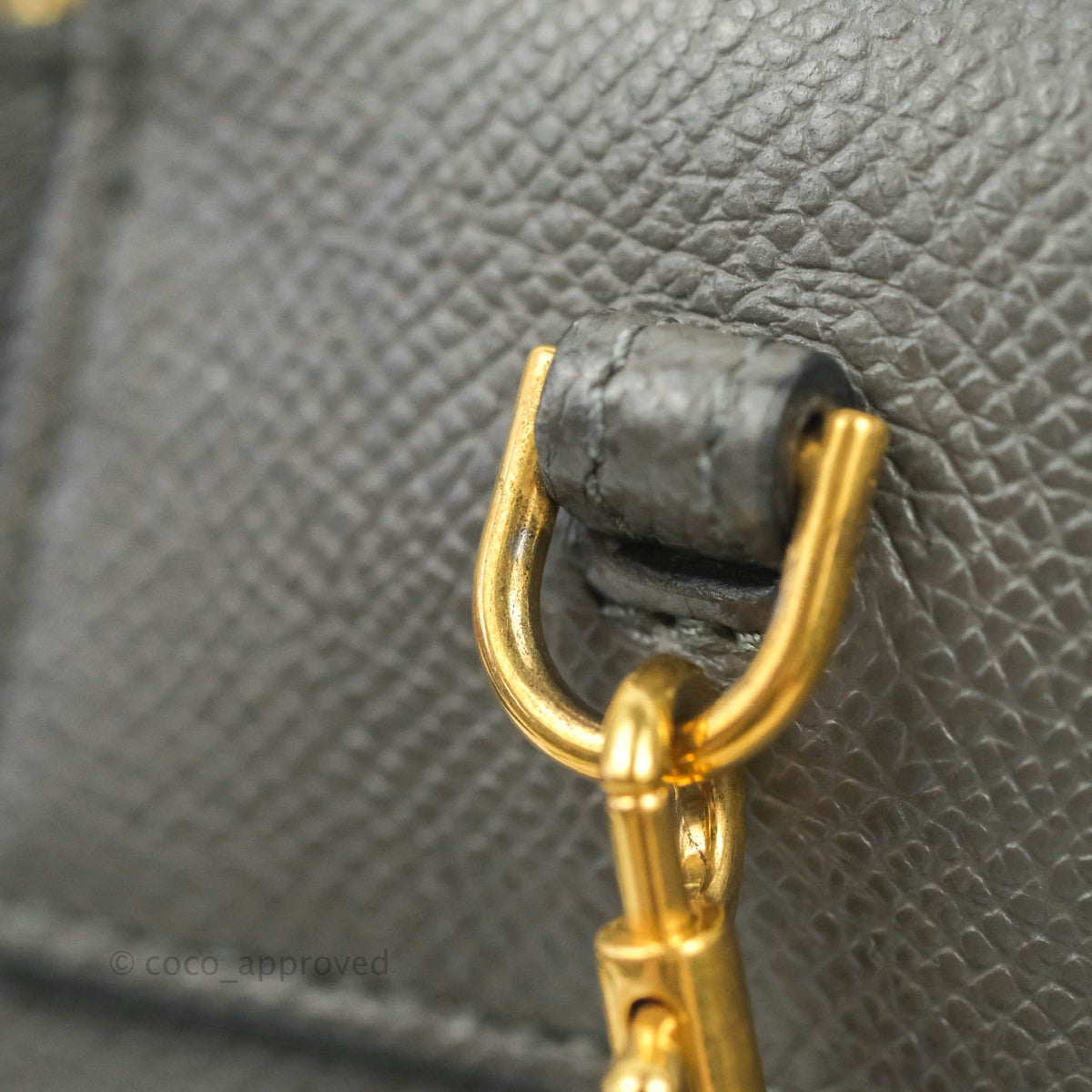 Celine Nano Belt Bag Grey Grained Calfskin Gold Hardware