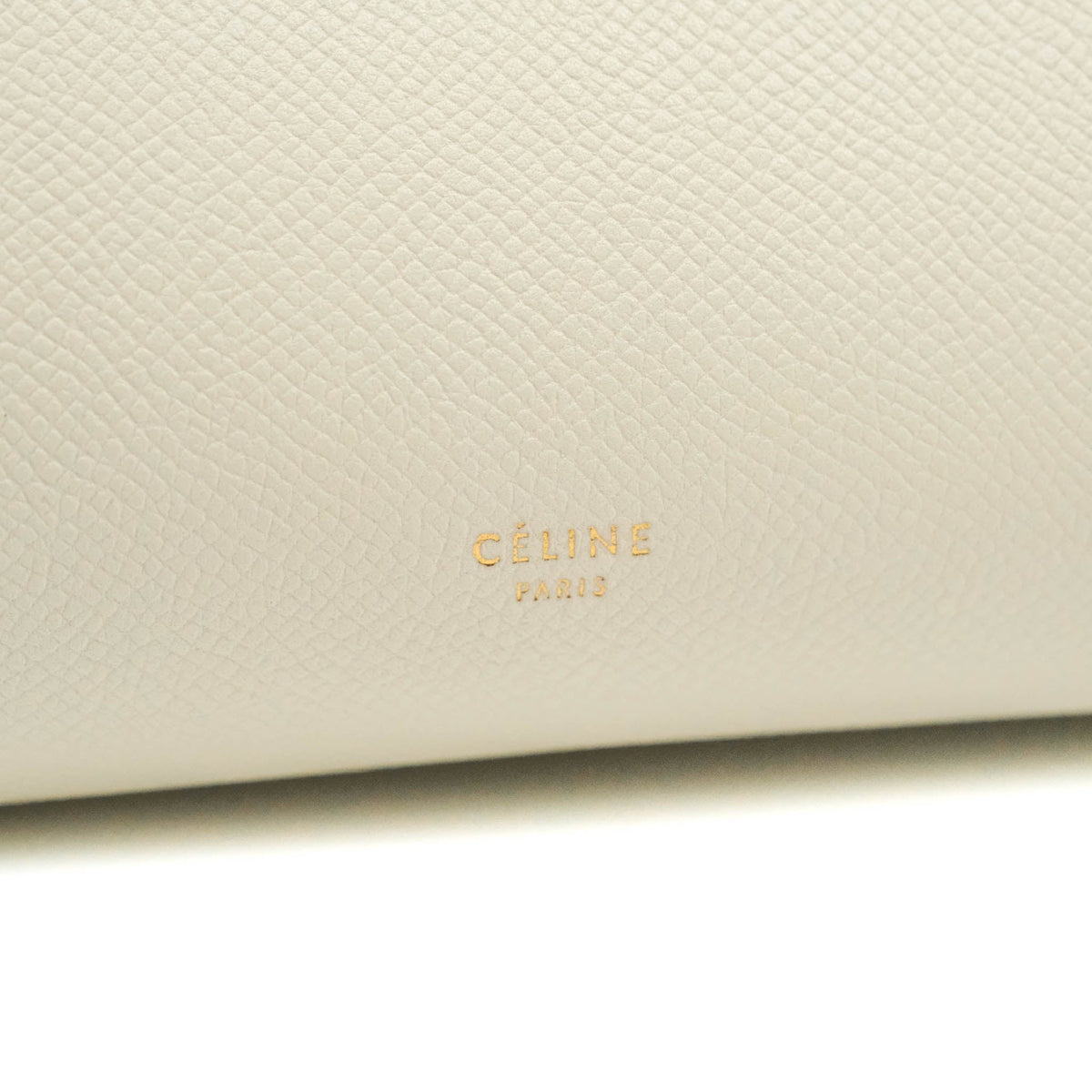 Celine Mini Belt Bag White Grained Calfskin Gold Hardware