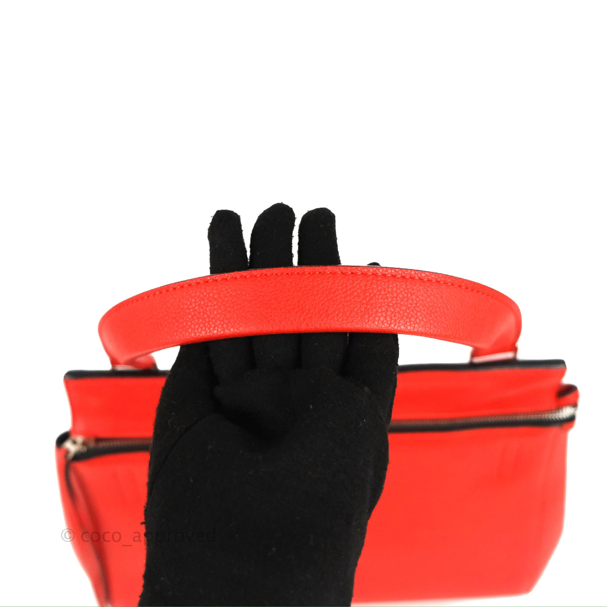Celine Edge Bag Tomato Red Grained Calfskin