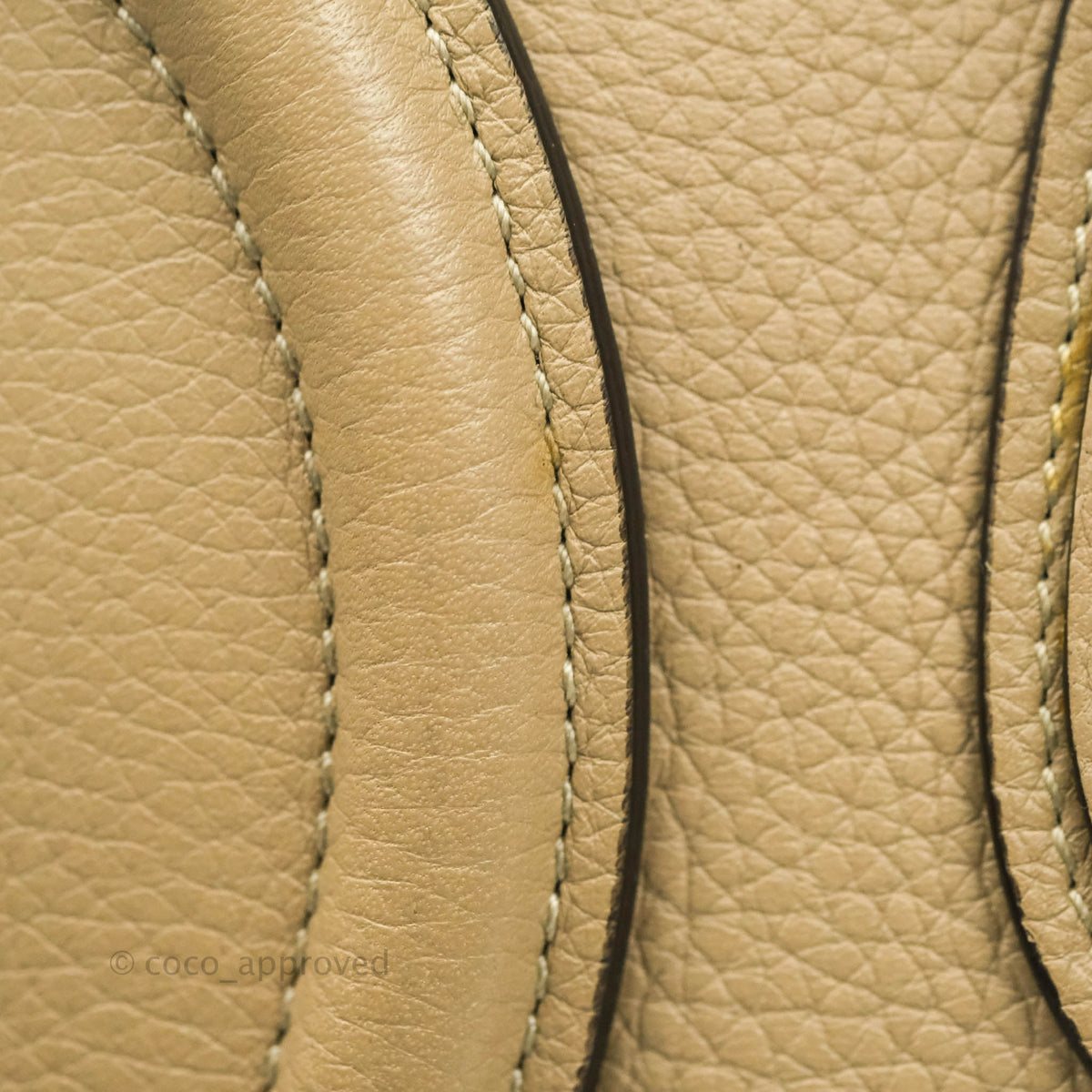 Celine Micro Luggage Handbag Dune Grained Calfskin