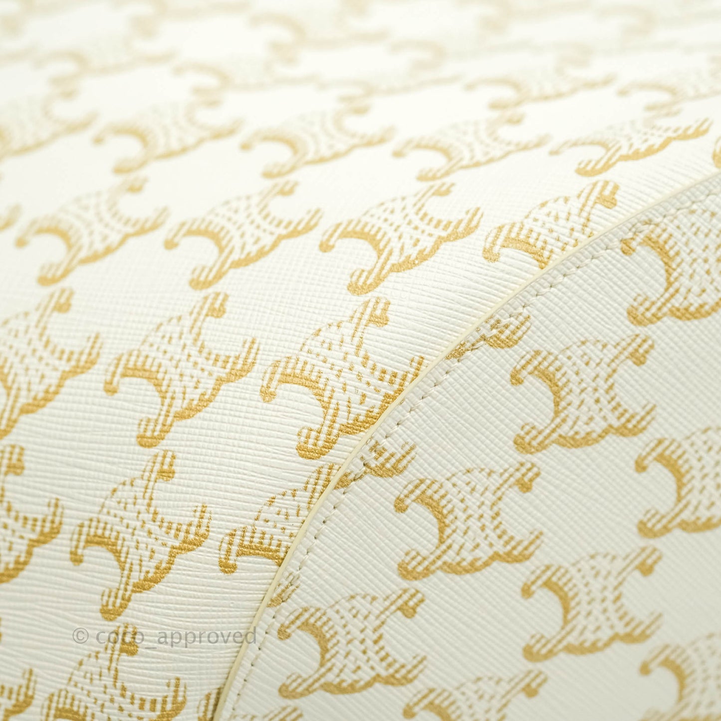 Celine Large Couffin Tote Triomphe Canvas Celine Print White