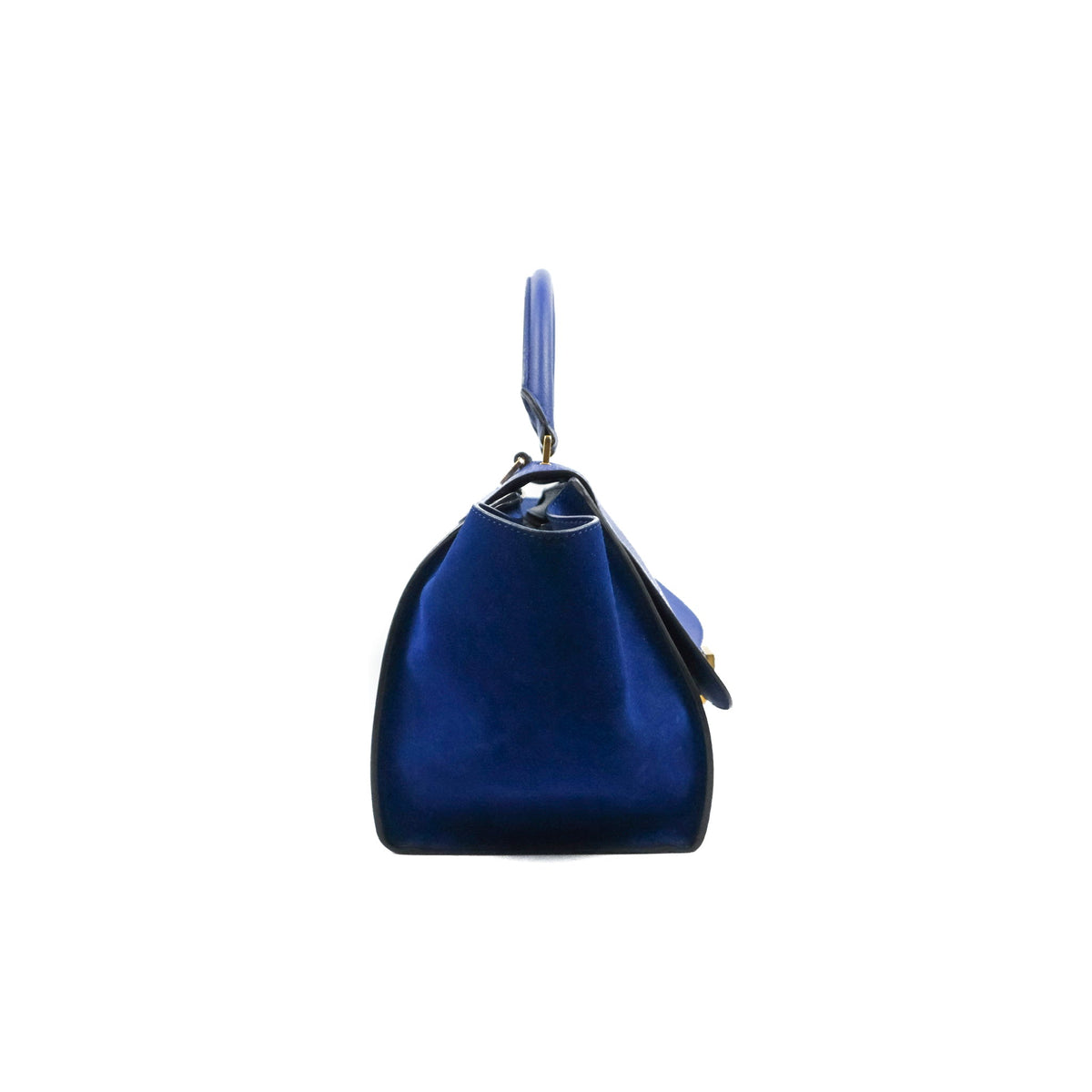 Celine Sleek Small Tri-Color Trapeze Blue Calfskin
