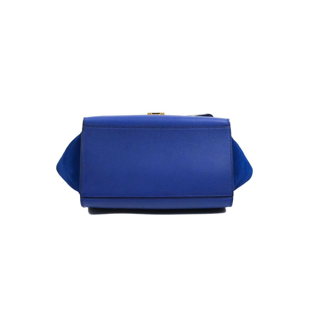 Celine Sleek Small Tri-Color Trapeze Blue Calfskin
