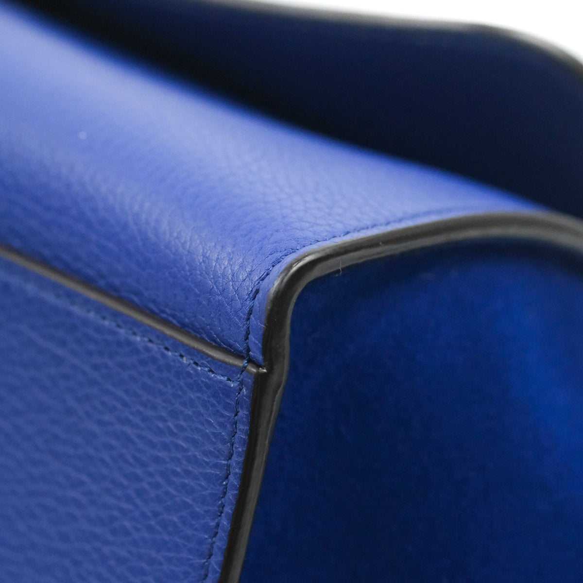 Celine Sleek Small Tri-Color Trapeze Blue Calfskin