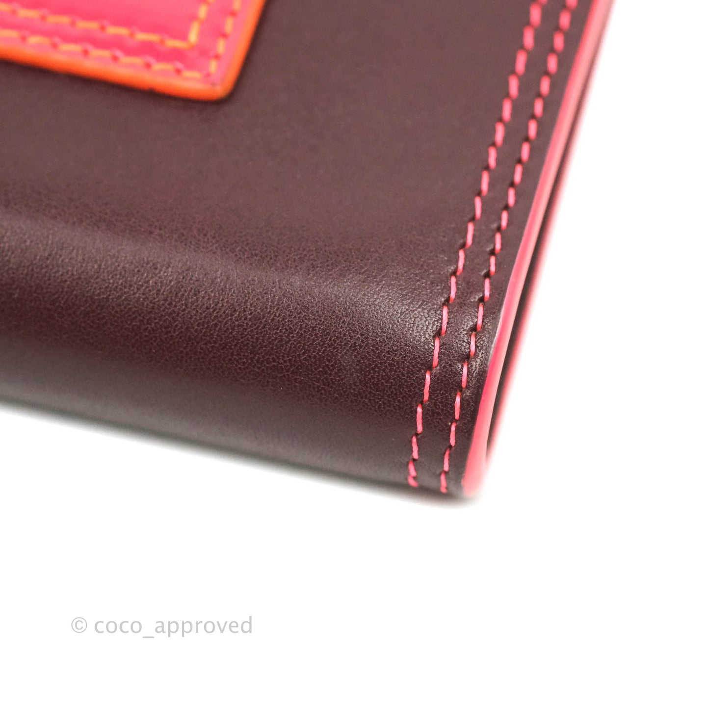 Celine Pocket Envelope Wallet on Chain Maroon