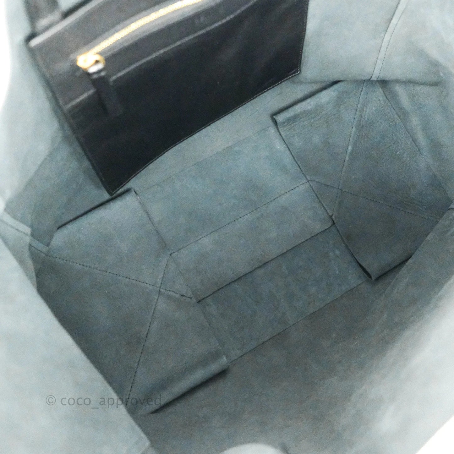 Celine Large Horizontal Cabas Tote Bag Black Calfskin