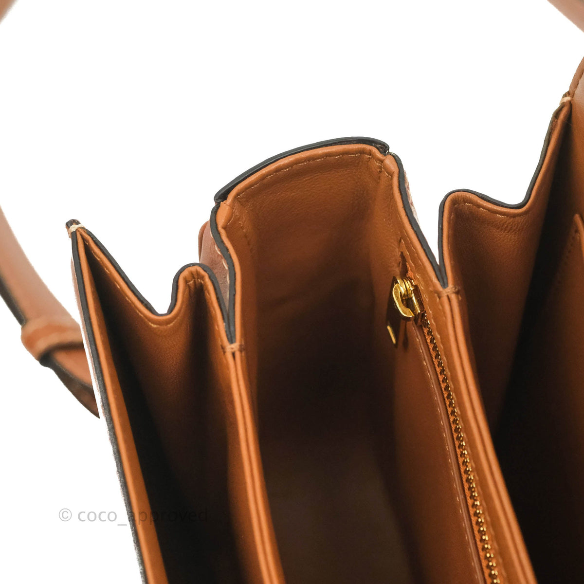 Celine Medium Triomphe Bag Tan Shiny Calfskin