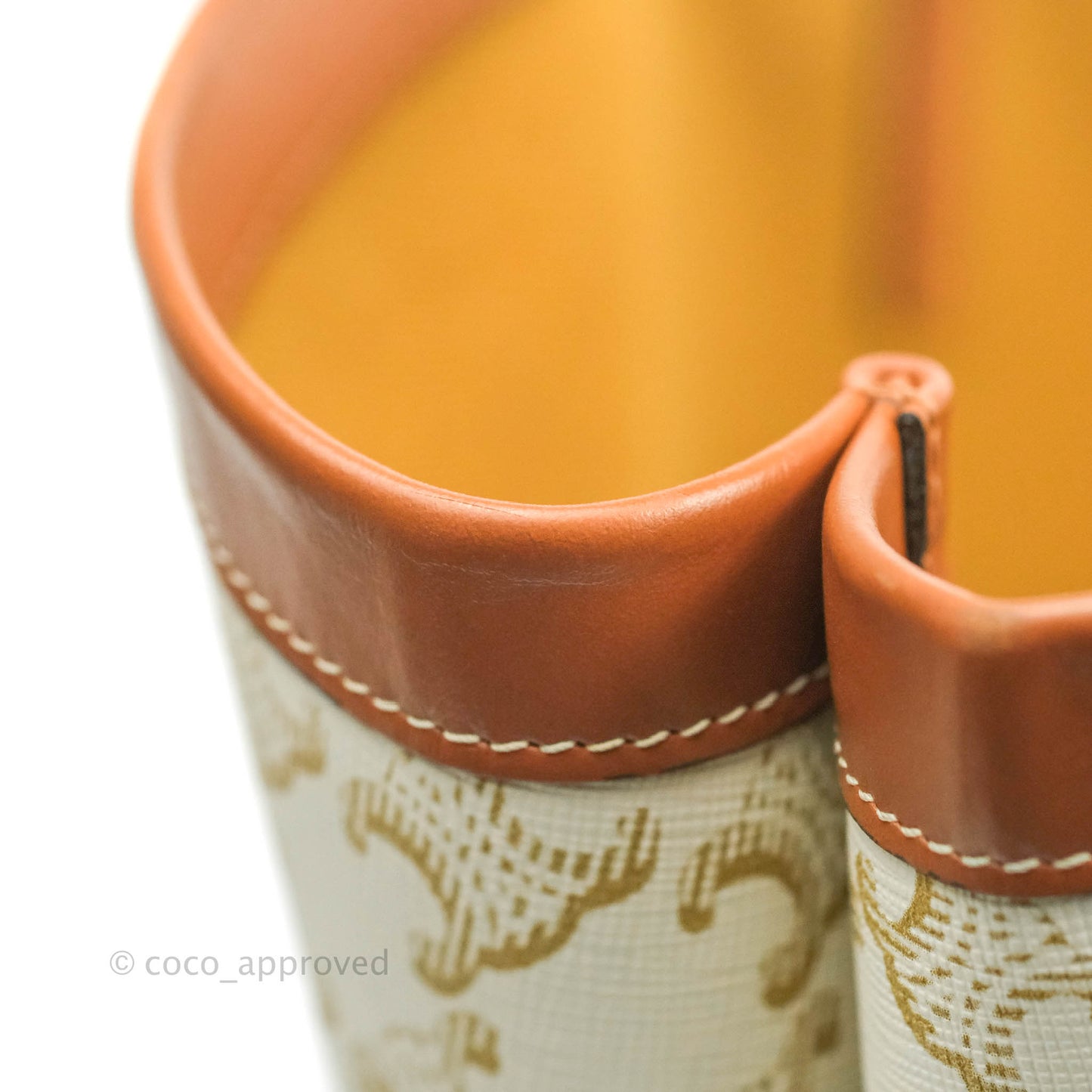 Celine Large Couffin Tote Triomphe Canvas Celine Print White