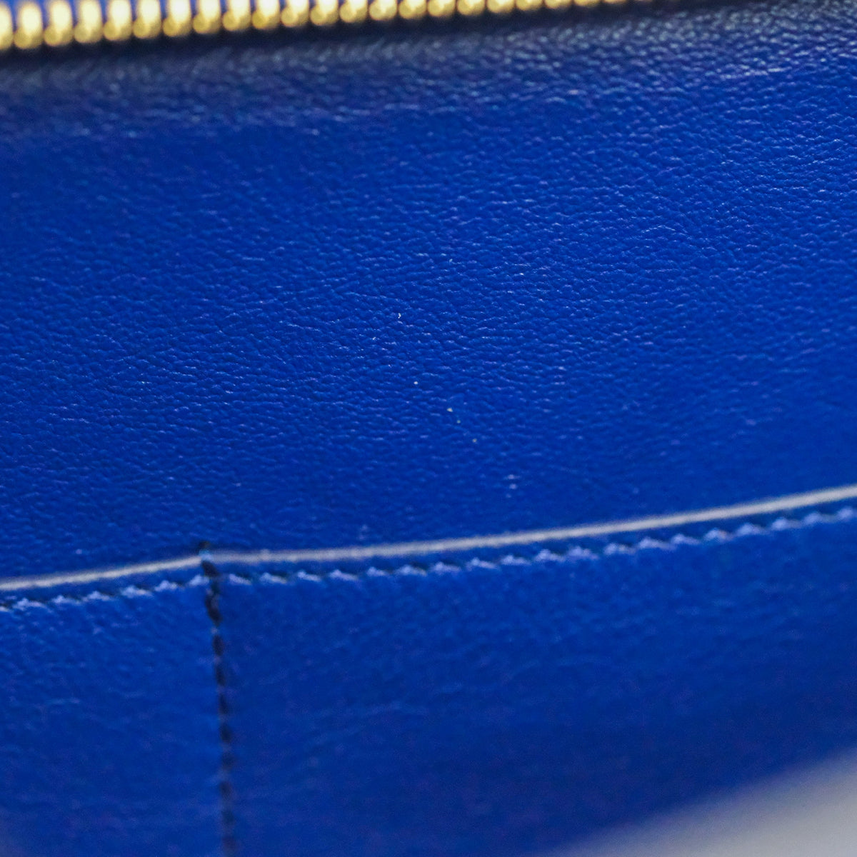 Celine Sleek Small Tri-Color Trapeze Blue Calfskin