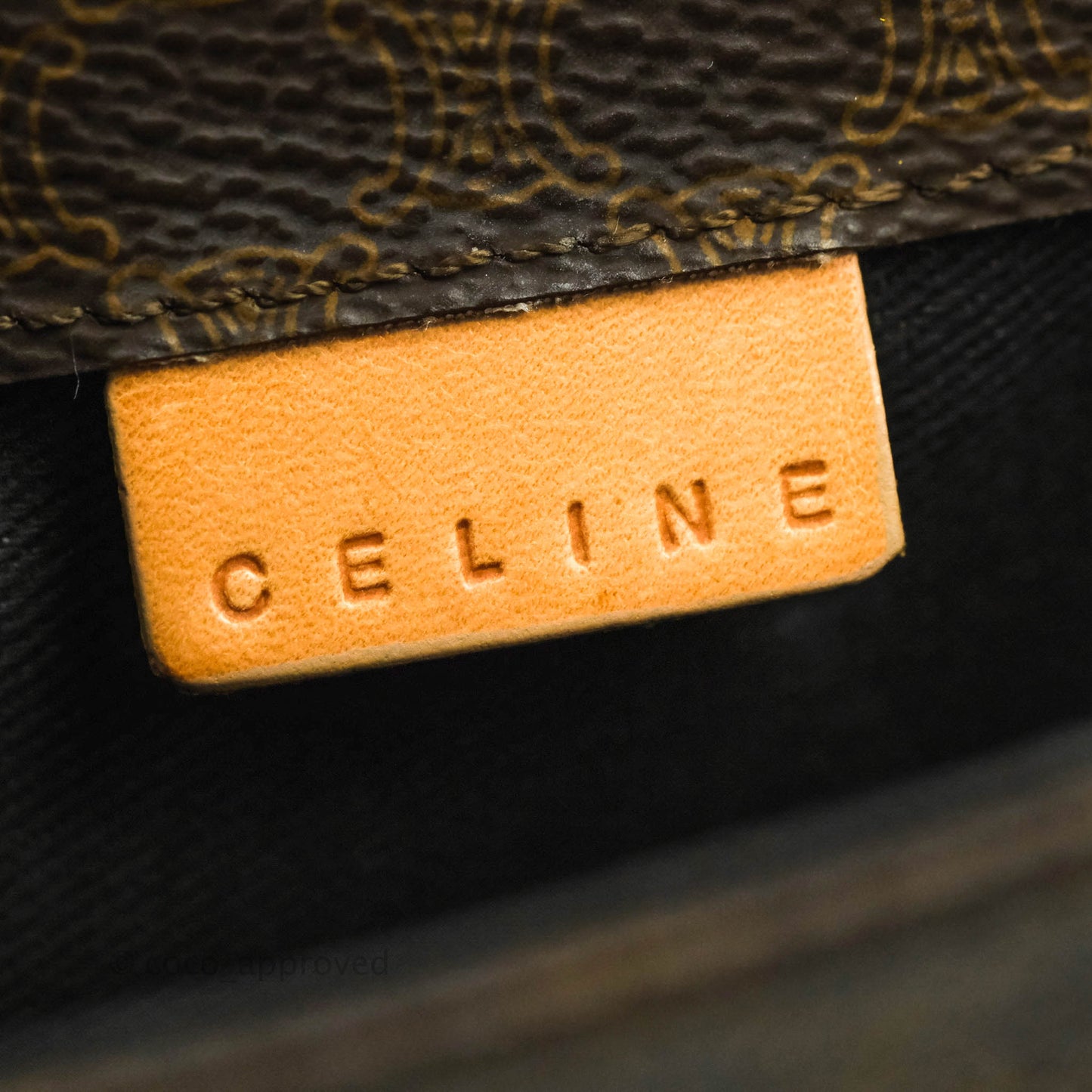 Celine Vintage Brown Canvas Shoulder Bag