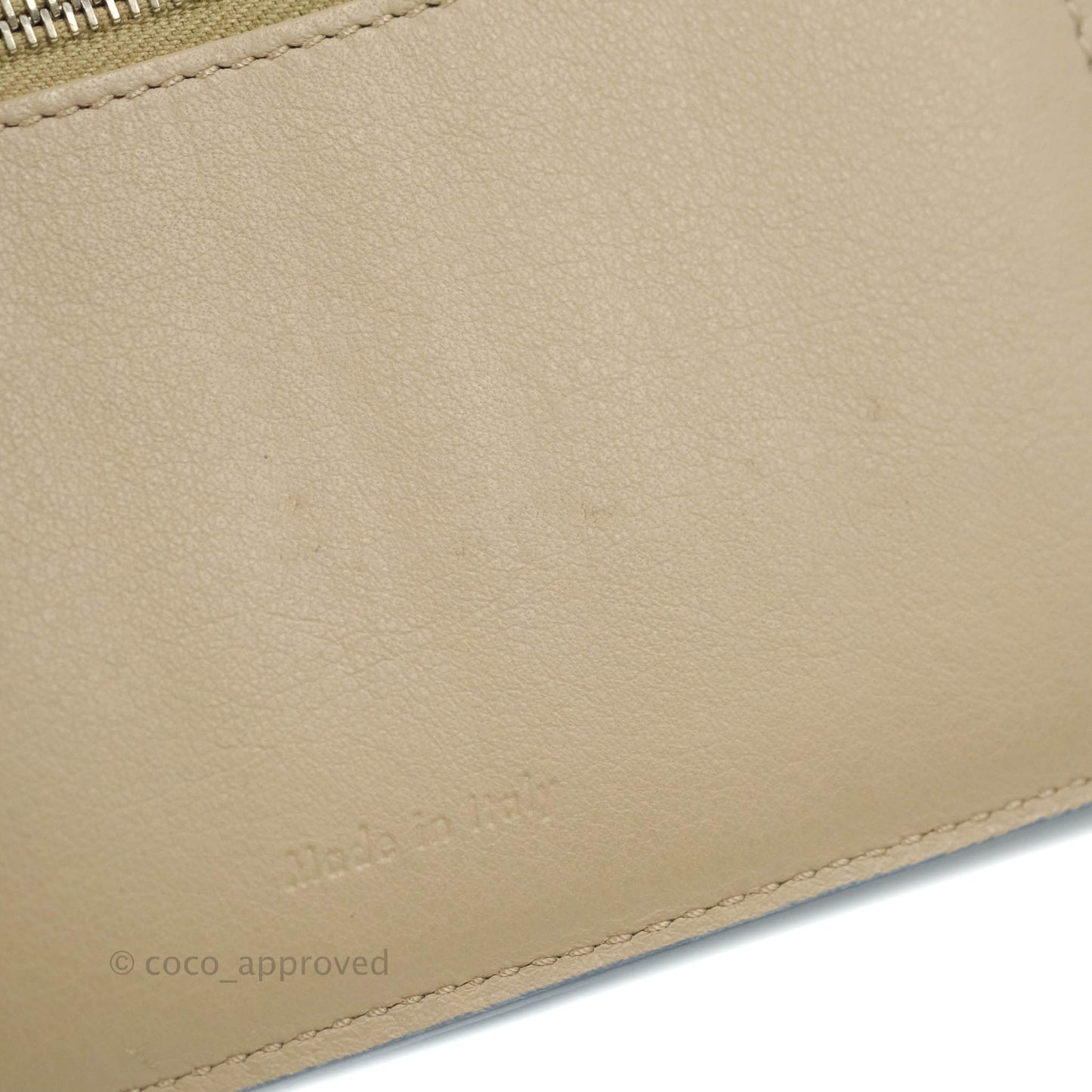 Celine Strap Medium Wallet Grained Leather Blue/Taupe