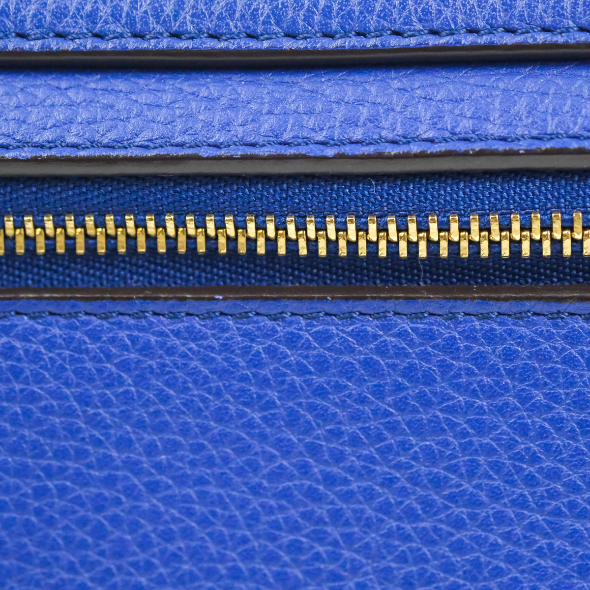 Celine Sleek Small Tri-Color Trapeze Blue Calfskin
