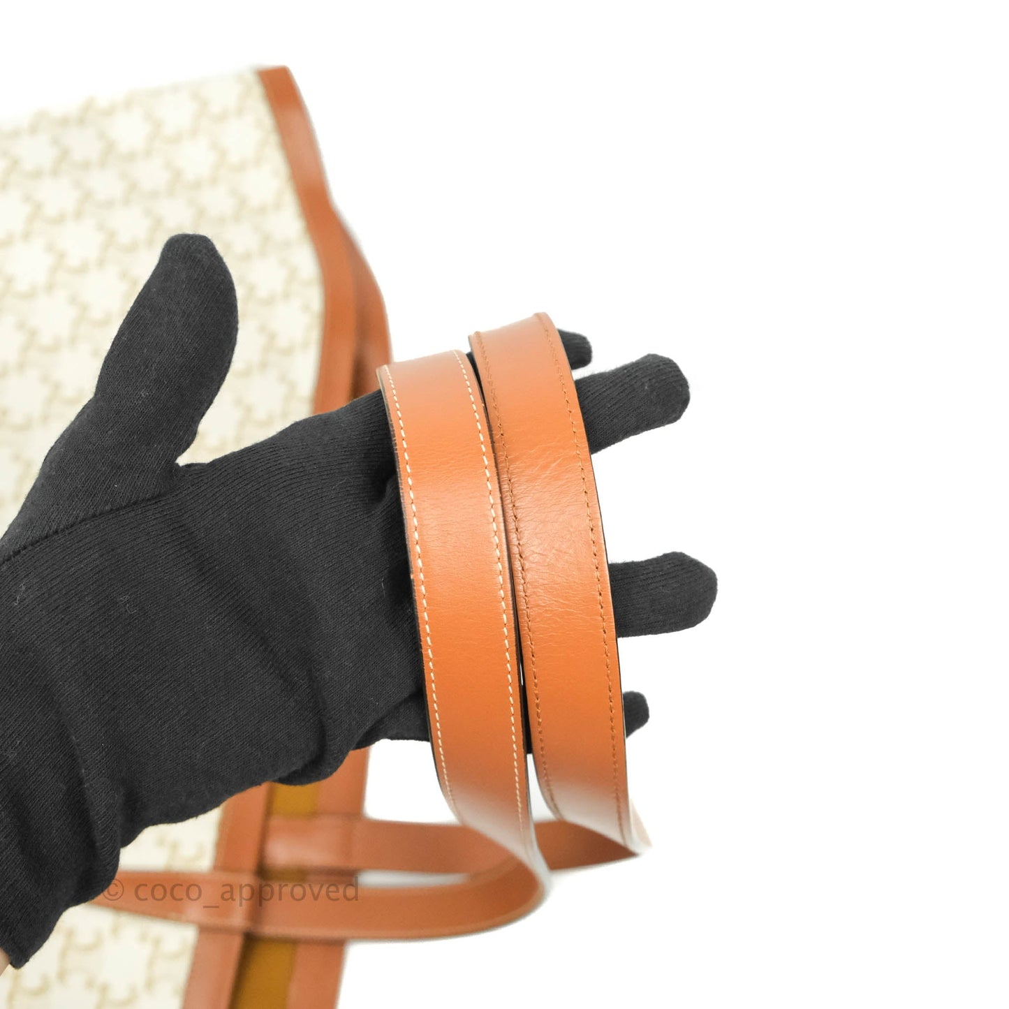 Celine Large Couffin Tote Triomphe Canvas Celine Print White