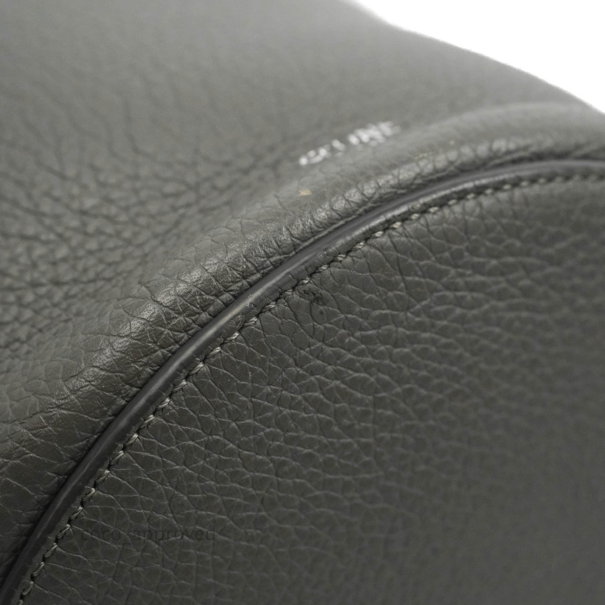 Celine Big Bag Nano Bucket Grey Grained Calfskin