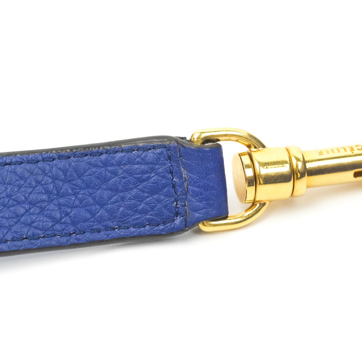 Celine Sleek Small Tri-Color Trapeze Blue Calfskin