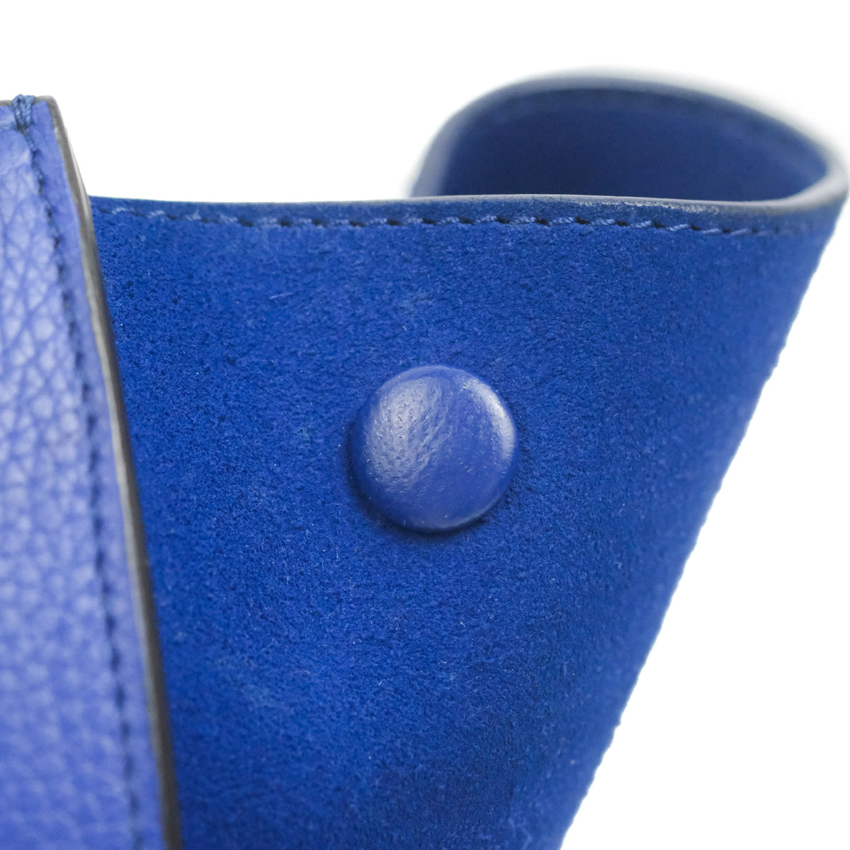 Celine Sleek Small Tri-Color Trapeze Blue Calfskin