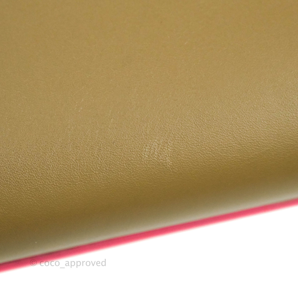 Celine Small Sleek Trapeze Beige Neon Pink Calfskin