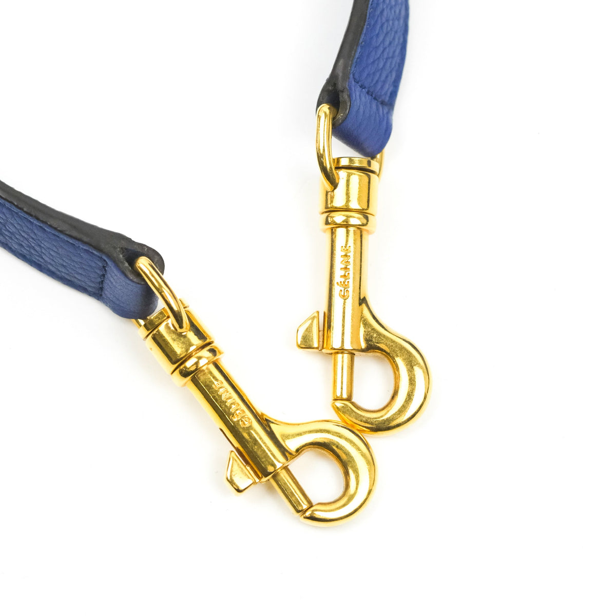 Celine Sleek Small Tri-Color Trapeze Blue Calfskin