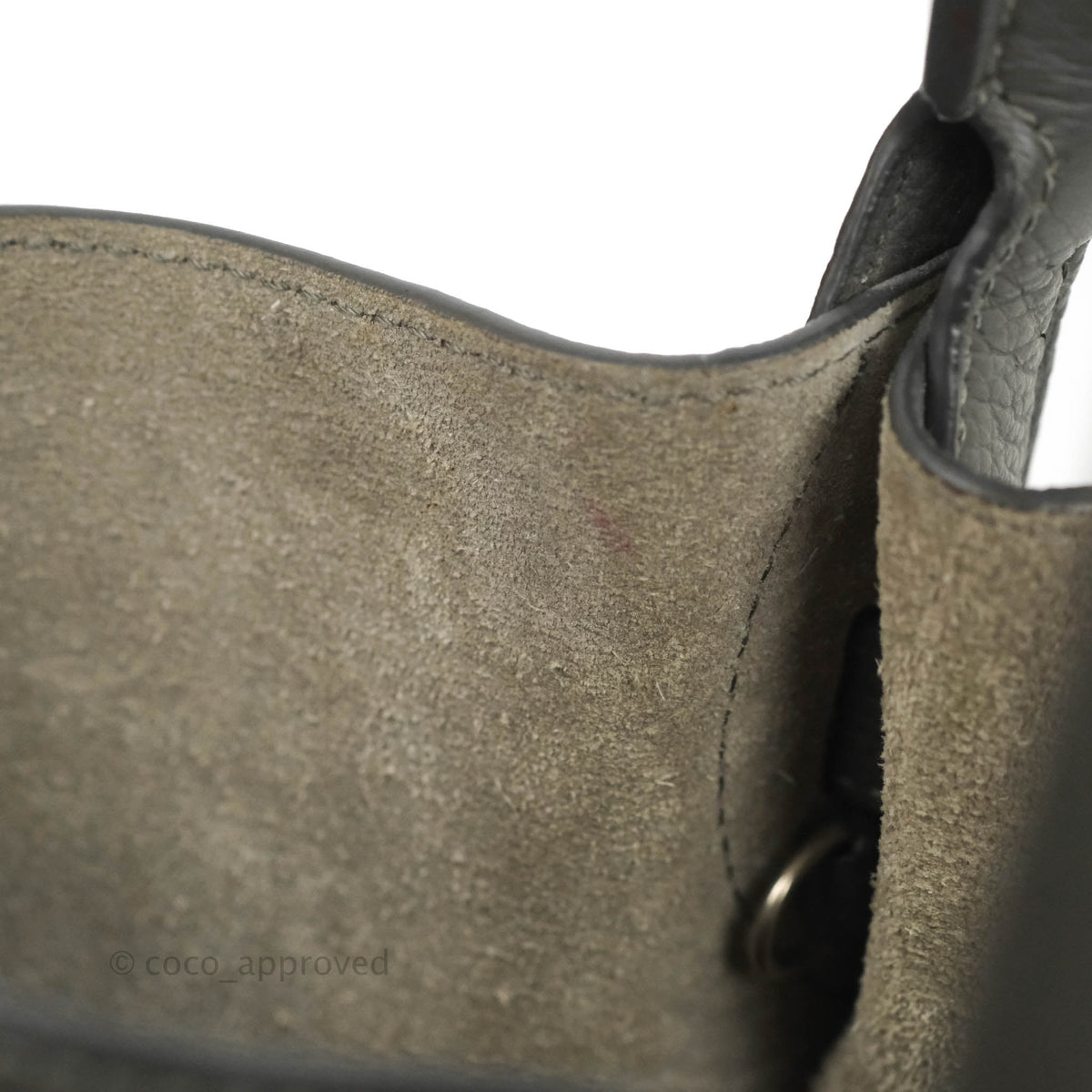 Celine Big Bag Nano Bucket Grey Grained Calfskin