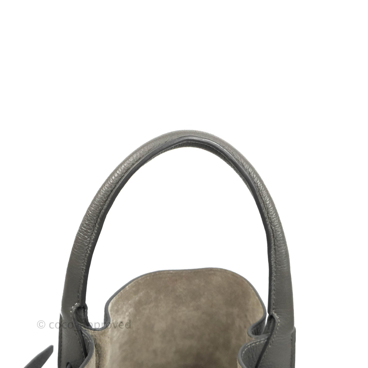 Celine Big Bag Nano Bucket Grey Grained Calfskin