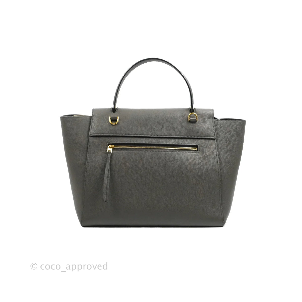 Celine Mini Belt Bag Grey Grained Calfskin Gold Hardware
