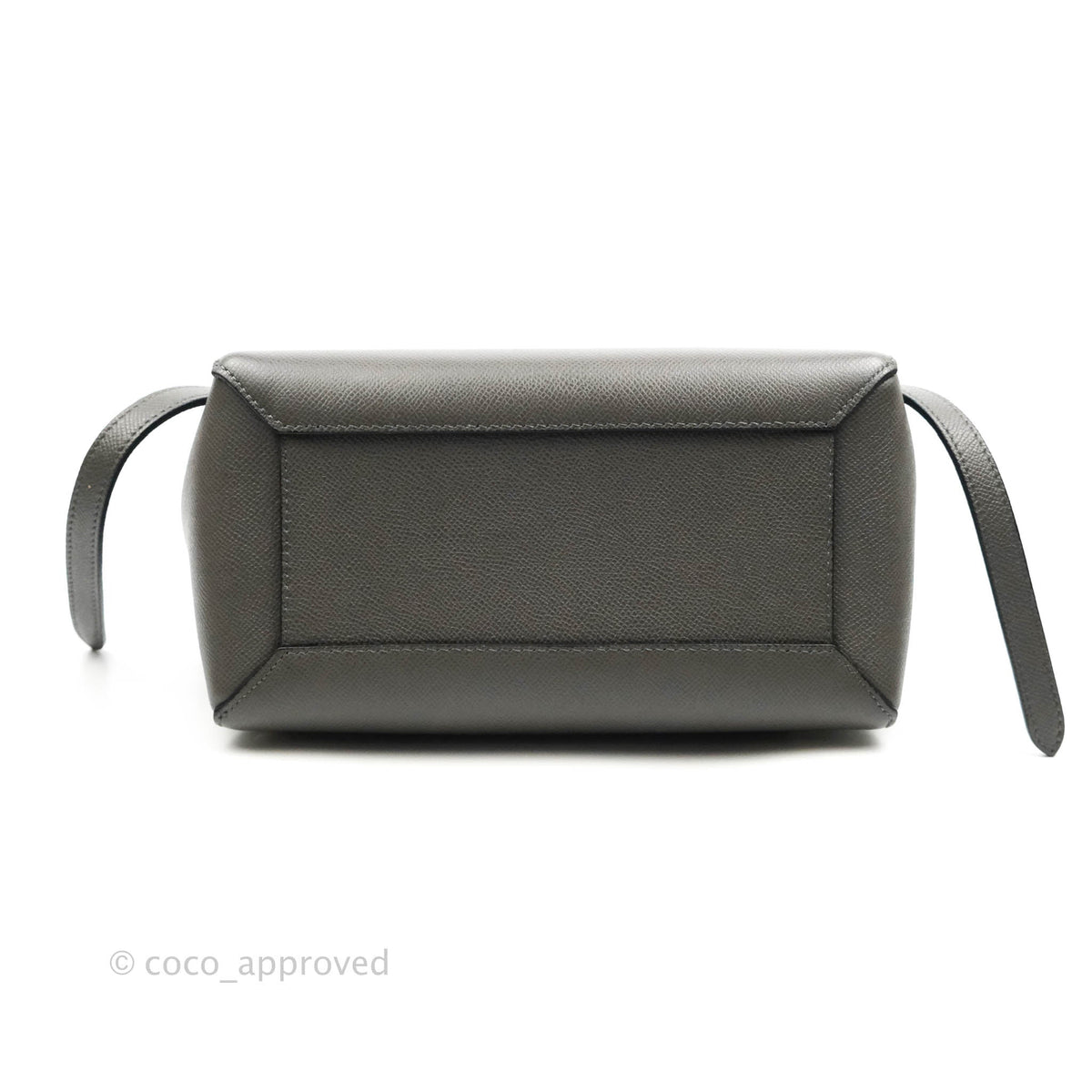Celine Micro Belt Bag Grey Grained Calfskin Gold Hardware