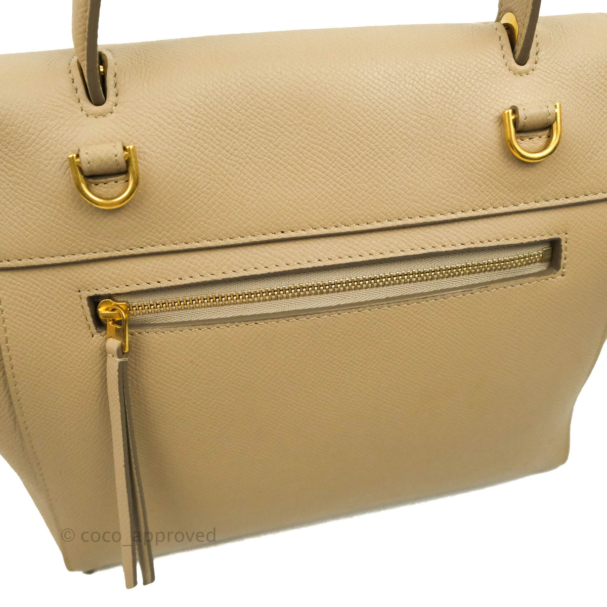 Celine Micro Belt Bag Light Taupe Grained Calfskin Gold Hardware
