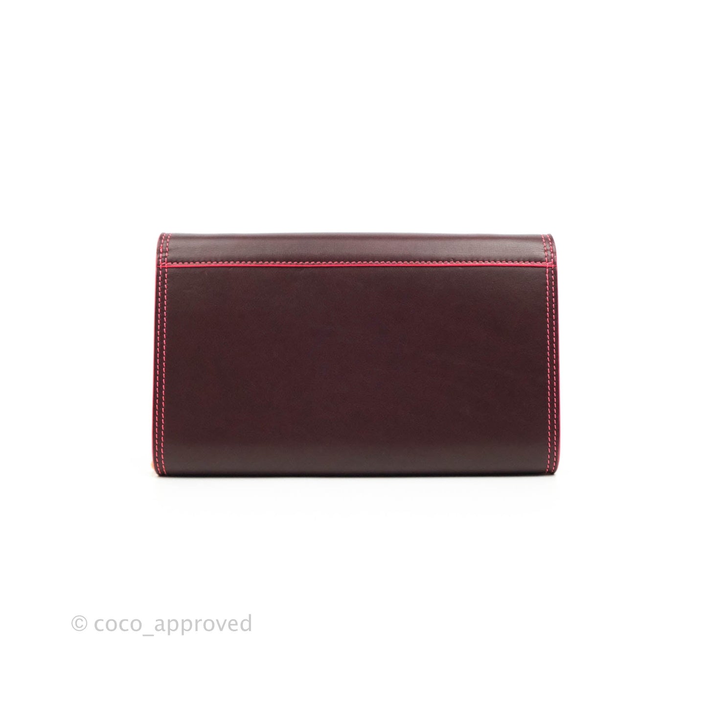 Celine Pocket Envelope Wallet on Chain Maroon