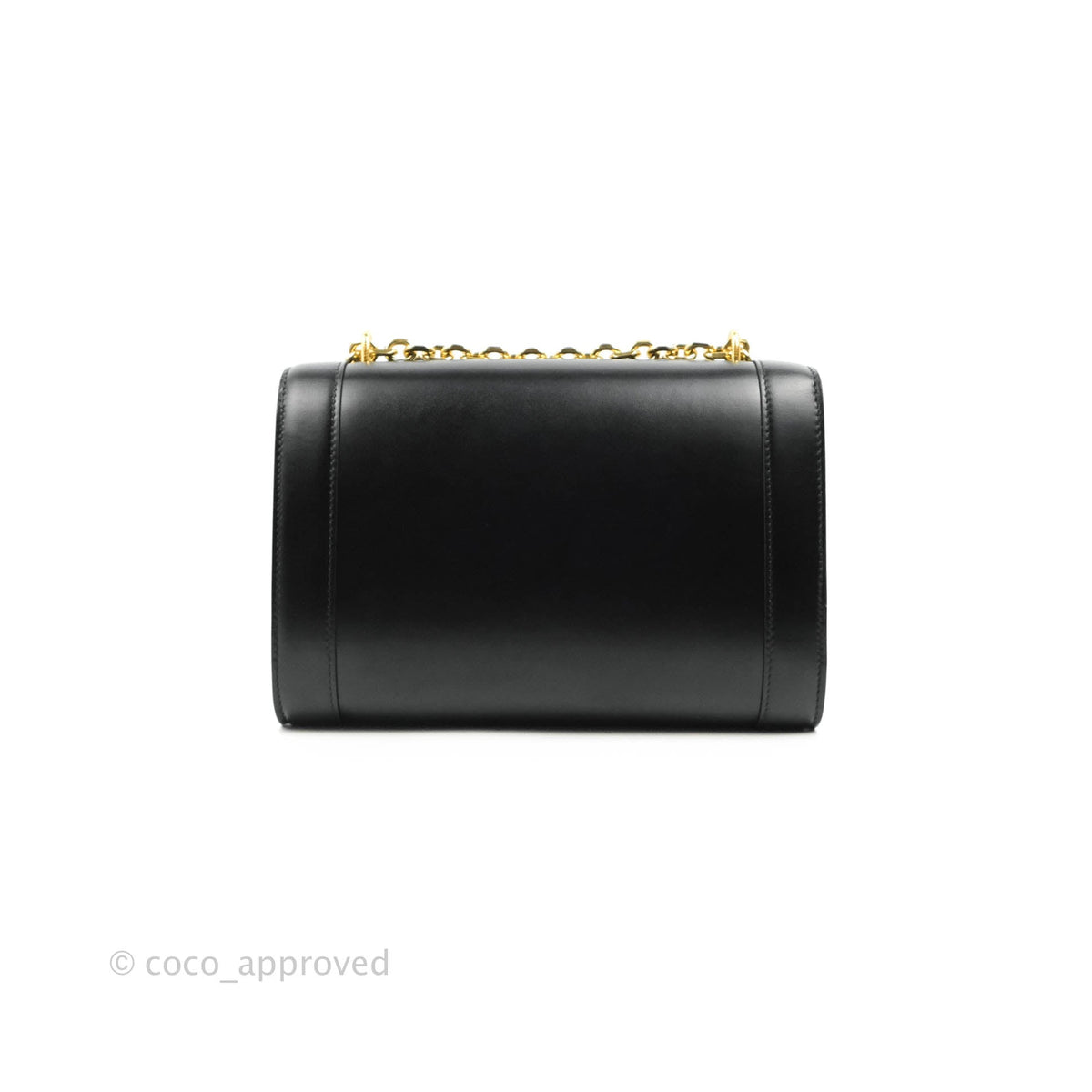 Celine Chain Bag Triomphe in Black Calfskin