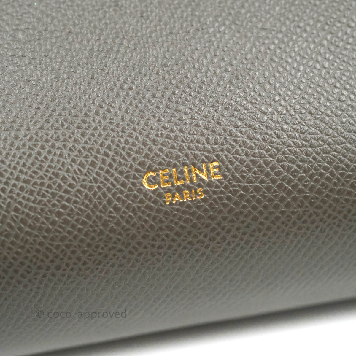 Celine Micro Belt Bag Grey Grained Calfskin Gold Hardware