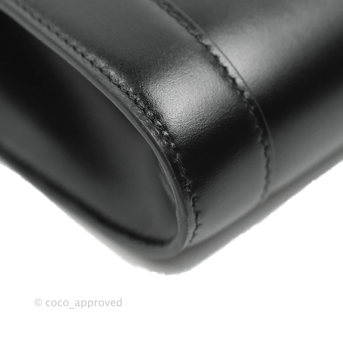 Celine Chain Bag Triomphe in Black Calfskin