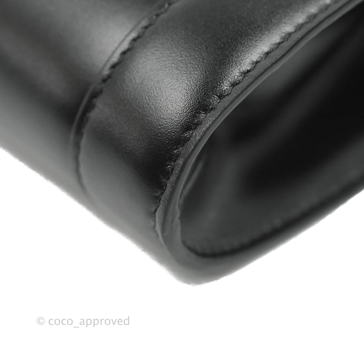 Celine Chain Bag Triomphe in Black Calfskin