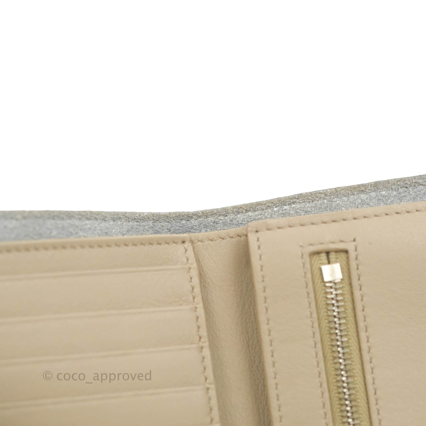 Celine Strap Medium Wallet Grained Leather Blue/Taupe