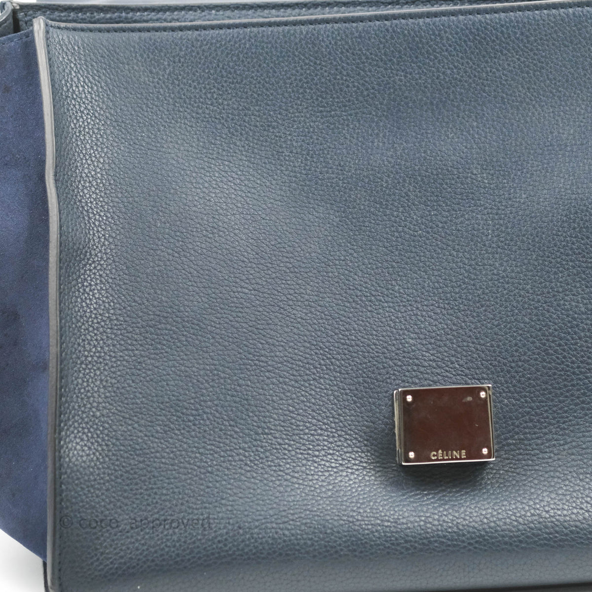 Celine Small Sleek Trapeze Navy Calfskin