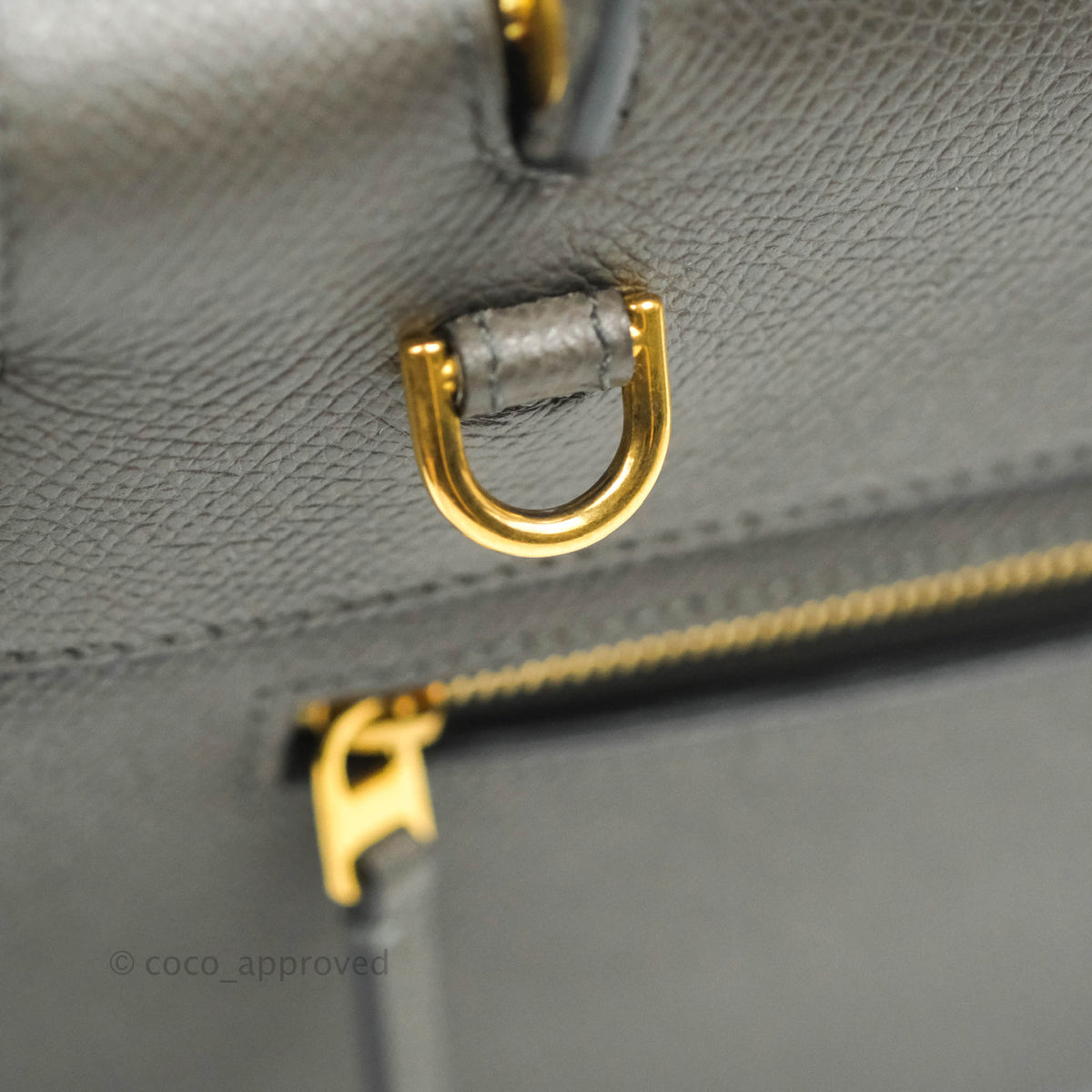 Celine Micro Belt Bag Grey Grained Calfskin Gold Hardware