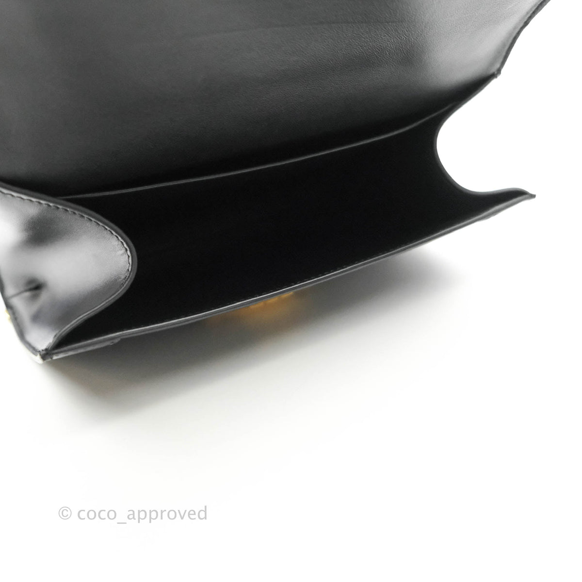 Celine Chain Bag Triomphe in Black Calfskin