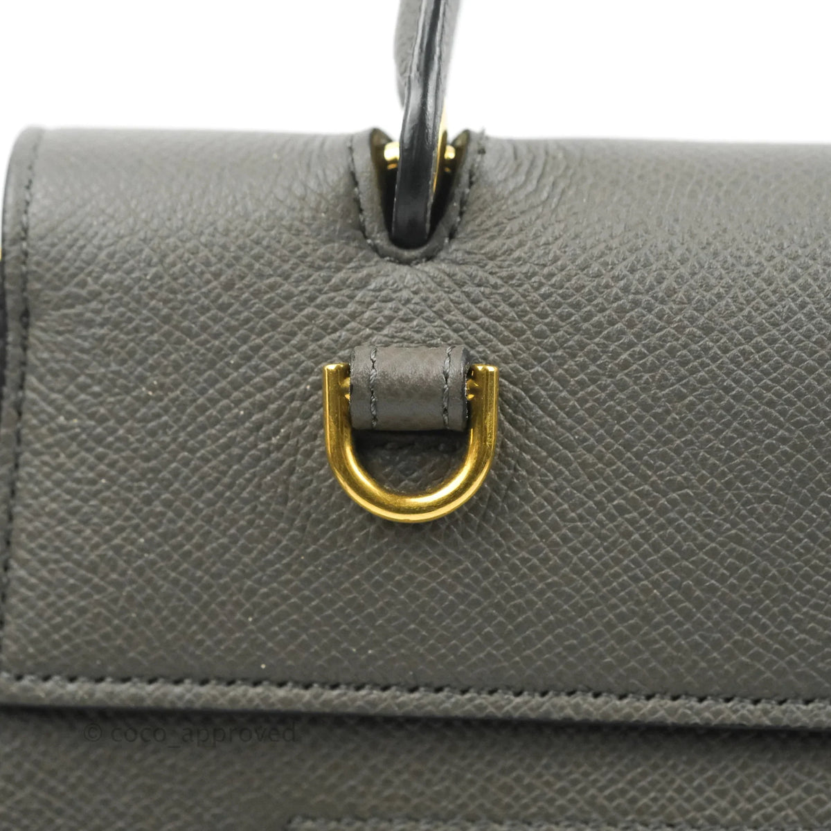 Celine Mini Belt Bag Grey Grained Calfskin Gold Hardware